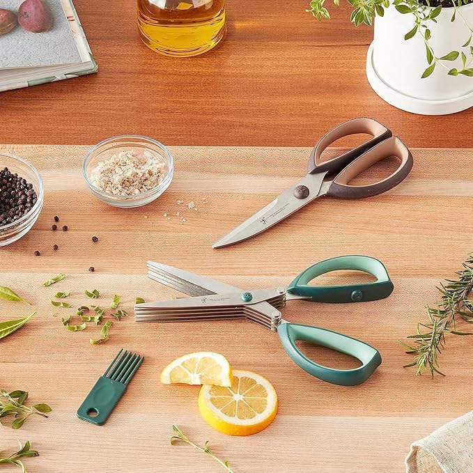 Henckels Kitchen Shears for Herbs, 2-pc, Dishwasher Safe, Heavy Duty, Stainless Steel, Take A Part Shears