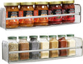 DecoBros 2 Pack Wall Mount Single Tier Mesh Spice Rack, Chrome
