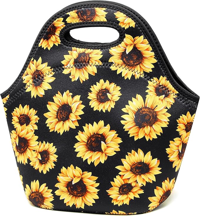 Neoprene Lunch Bag for Women Insulated Lunch Tote Bags Washable Lunch Container Box for Work Picnic Lightweight Meal Prep Bags for Men