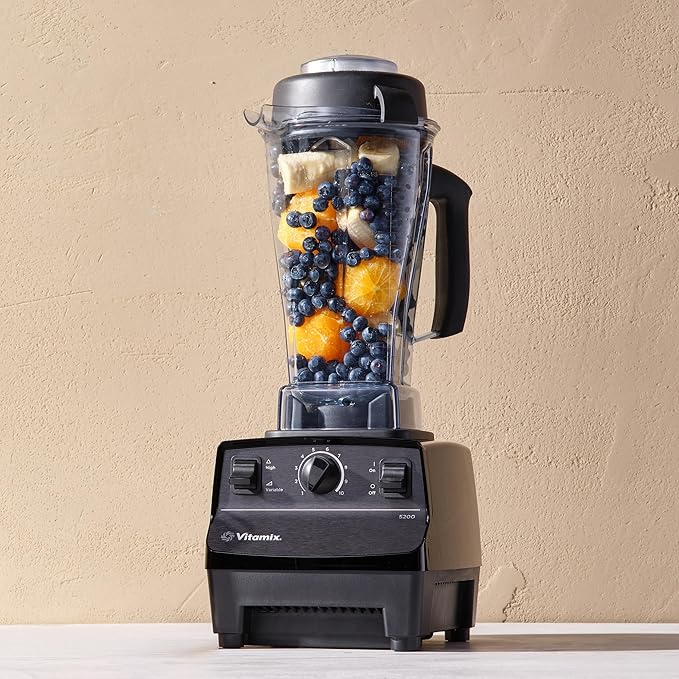 Vitamix 5200 Blender, Professional-Grade Blender for Smoothies, Soups, Ice Cream and More, Stainless-Steel Blades, Self-Cleaning Kitchen Appliance, 64 Oz Container, Black