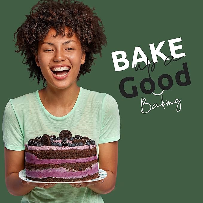 RFAQK 133PCs Round Cake Pans Sets for Baking + Cake Decorating Kit with NonStick 8 Inch Cake Pan Set of 3 -Icing Tips,Cake Leveler,Spatula, Multifunctional Cake Pan, Baking Supplies Gift & eBook