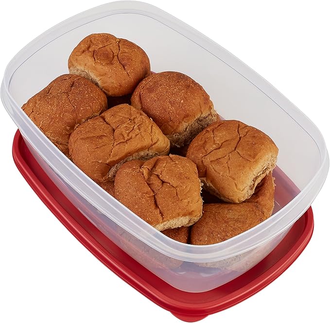Rubbermaid Easy Find Lids Food Storage Container, 2.5 Gallon, Racer Red