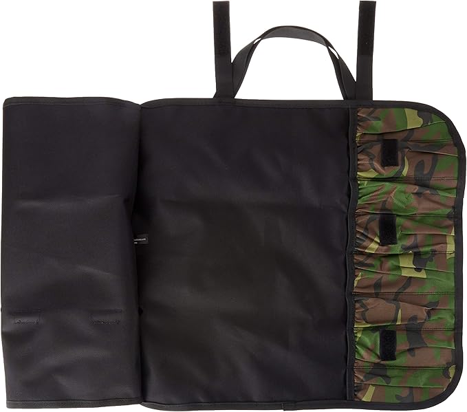 Mercer Culinary 7-Pocket Knife Roll Storage Bag, Camouflage