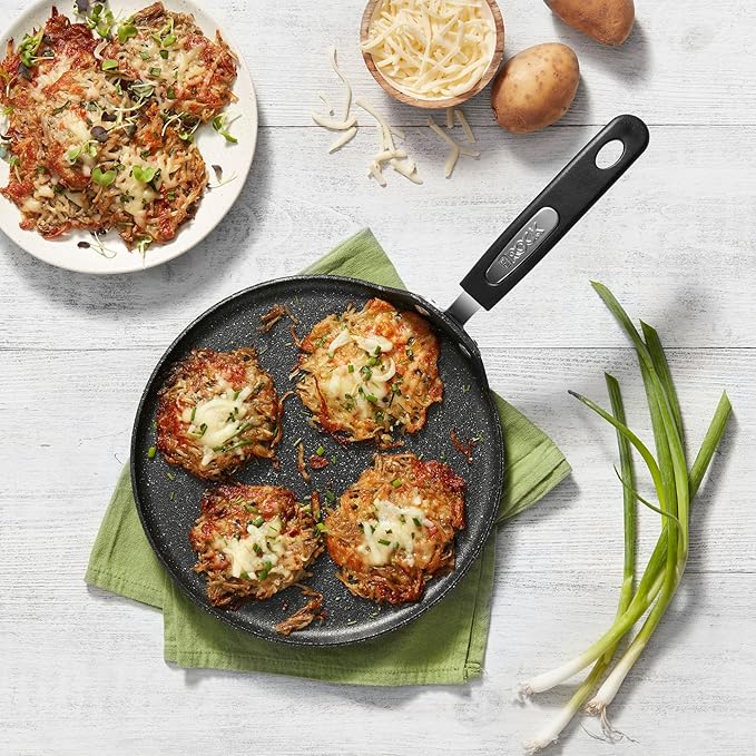 Starfrit The Rock 26cm (10") Non-Stick Multi Pan - Tawa - Durable Forged Aluminum - Oven Safe - PFOA Free - Easy to Clean - Black