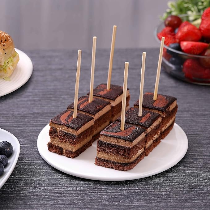 1000 PCS Bamboo Skewers, 6 Inch Wooden Skewer for Appetizers, Fruit, Kebabs, Grilling Barbecue, Mini Burger, Sausage, Cocktail Picks for Drinks, Long Toothpicks, Food Sticks Natural, Kitchen Gadget
