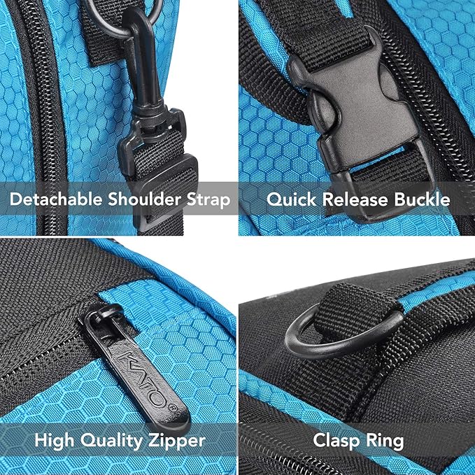 Tirrinia Expandable Insulated Lunch Bag for Men Women – Leakproof Reusable Cooler LunchBox for Kids & Adults with Shoulder Strap, Perfect for Work, School, Office, Travel,Blue
