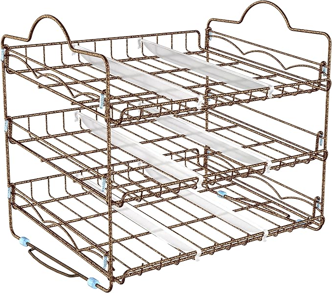 Utopia Kitchen Can Organizer for Pantry, Storage Rack Organizer, Stackable Can Organizer, Can Pantry Organizers and Storage for Cans, Holds up to 36 Cans for Kitchen, Cabinet, or Pantry (Antique Gold)