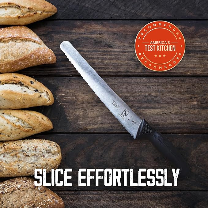 Mercer Culinary Millennia Color Handle Cutlery 10" Bread Knife (Wavy Edge Wide) Purple