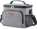 Lifewit Reusable Insulated Lunch Bag for Men, Lunch Box Women, Portable Cooler Freezable Soft Lunchbox Leakproof with Adjustable Shoulder Strap for Adult for Work Picnic or Travel, Grey 15L