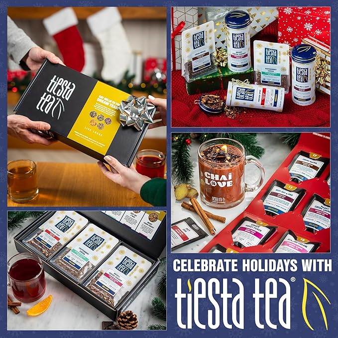 Tiesta Tea - Sexy Hot Christmas Tea, Loose Leaf, Cocoa Chili Black, Premium High Caffeinated Blend, Spicy Black, Make Hot or Iced, Brews Up to 50 Cups, 4.5 Ounce Refillable Tin