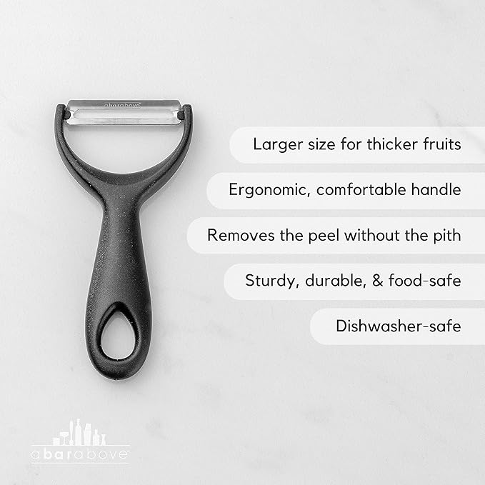 A Bar Above Gold Citrus Peeler, Premium Stainless Steel Fruit Peeler for Oranges, Lemons, and Garnishes, Ergonomic Bar Tool for Peeling Citrus, Cocktail Garnish Zester, Bartender Tool for Home and Bar