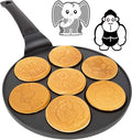 Animal Mini Pancake Pan - Make 7 Unique Flapjack Zoo Animals, Including a Elephant, Giraffe and More- Nonstick Pan Cake Maker Griddle for Breakfast Fun & Easy Cleanup, Xmas Holiday Breakfast or Gift