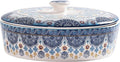 Bico Blue Talavera Ceramic Tortilla Warmer, 8.9 Inch Tortilla Holder with Lid for Taco Bread Pancake for Mexican Night and Party, Microwave and Dishwasher Safe