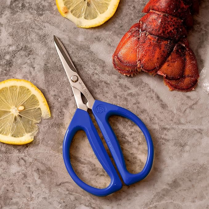 Joyce Chen Original Unlimited Kitchen Scissors All Purpose Kitchen Shears With Comfortable Handles, Blue 2.0