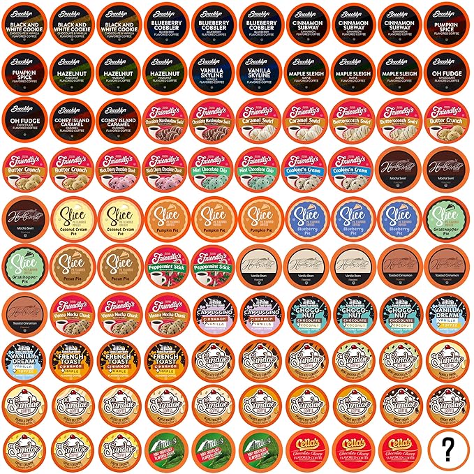 Two Rivers Coffee Pods Compatible with K Cup Brewers Including 2.0, Assorted Flavored Coffee 100 Count