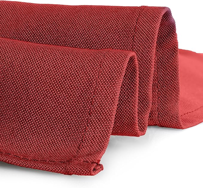 Gee Di Moda Rectangle Tablecloth - 60 x 84 Inch Red Table Cloth for 5 Foot Rectangle Table - Heavy Duty Washable Fabric - for 5 Ft Buffet Table, Holiday Party, Dinner, Wedding & Baby Shower