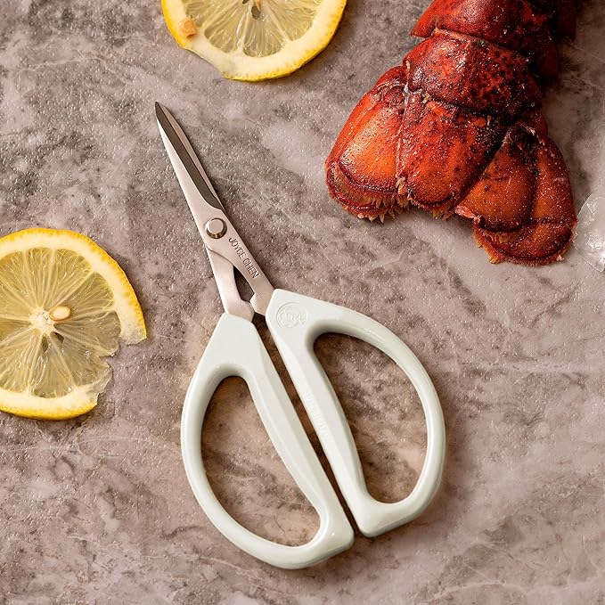 Joyce Chen Original Unlimited Kitchen Scissors All Purpose Kitchen Shears With Comfortable Handles, White 2.0