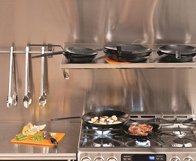 Lodge Pre-Seasoned Carbon Steel Skillet - Use in the Oven, on the Stove, on the Grill, or Over a Campfire - 12 Inch