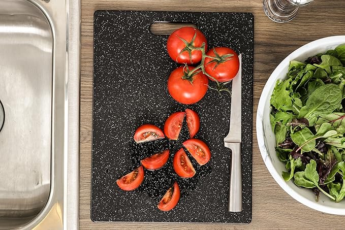 Dexas Superboard Pastry Board and Cutting Boards, Set of Two, Midnight Granite Color