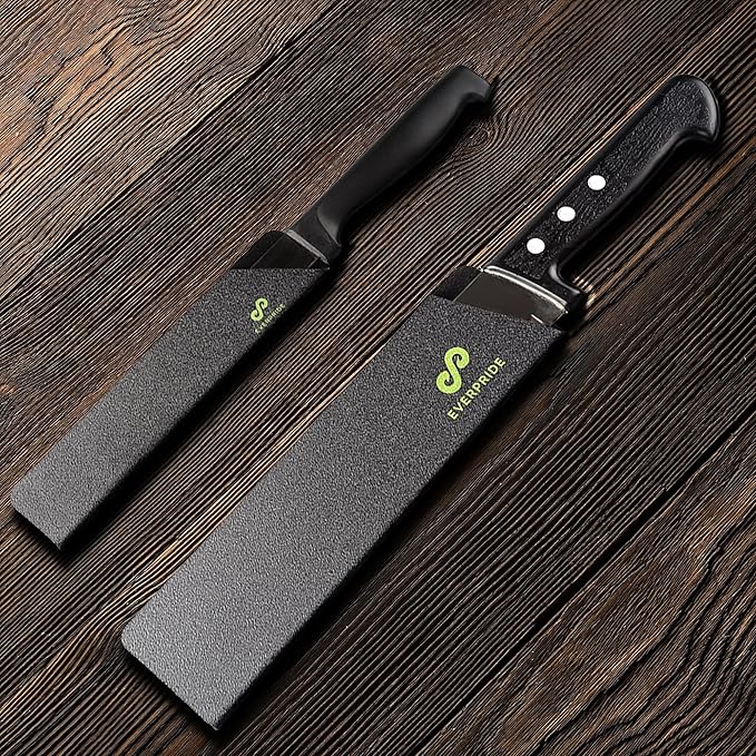 EVERPRIDE 6 Inch & 8 Inch Chef Knife Guard Set (2-Piece Set) Universal Blade Edge Cover Sheaths for Chef and Kitchen Knives – Durable, BPA-Free, Felt Lined, Sturdy ABS Plastic – Knives Not Included